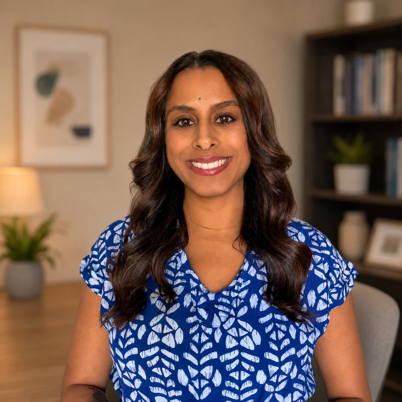 Darshana Patel, MSW, RSW — individual psychotherapist and founder of Clear Moon Therapy in Etobicoke